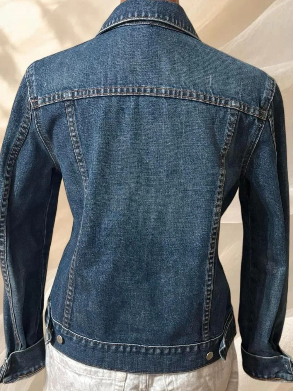 J.Crew Classic Denim Jacket Women's Size Small Medium Wash 100% Cotton